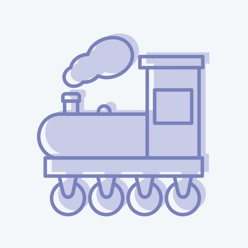 Icon Steam Train. suitable for education symbol. two tone style. simple design editable. design template vector. simple illustration vector