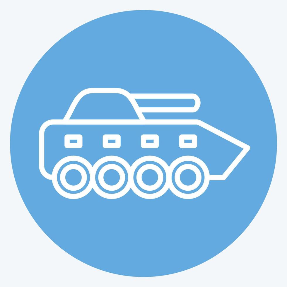 Icon Infantry Tank. suitable for Education symbol. blue eyes style. simple design editable. design template vector. simple illustration vector