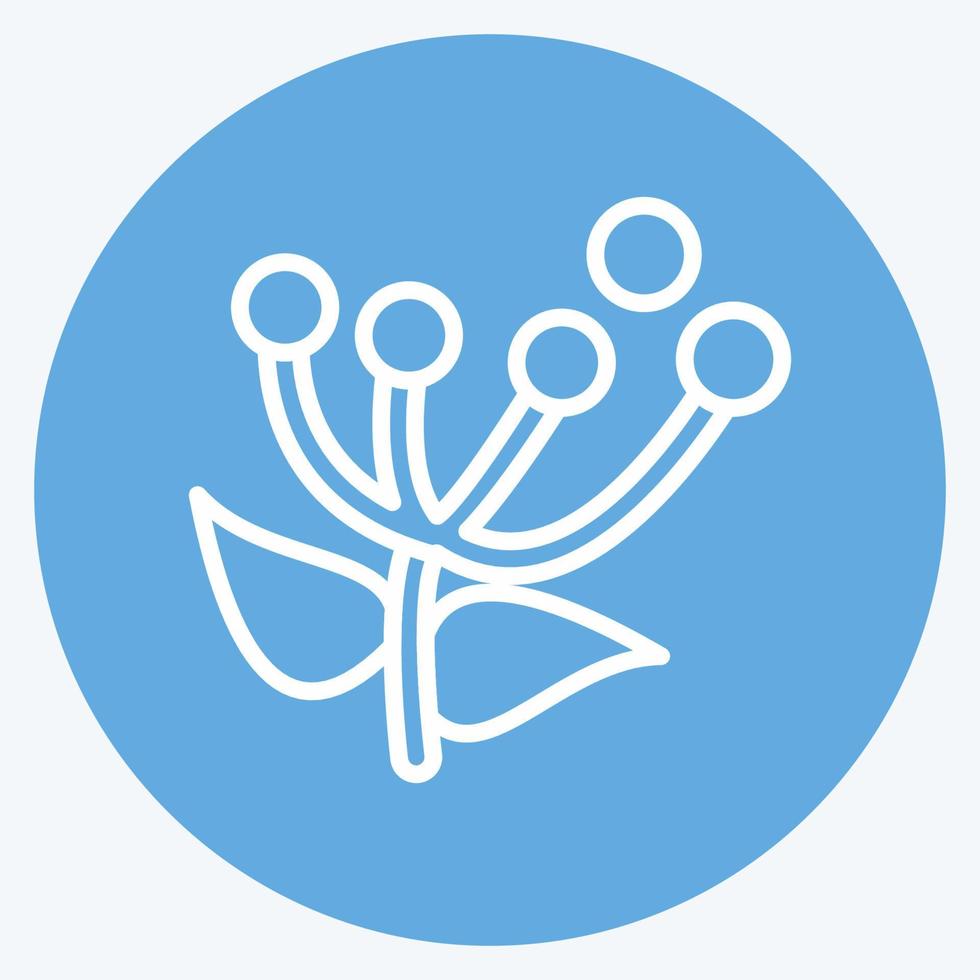 Icon Pollen. suitable for Bee Farm. Blue Eyes Style. simple design editable. design template vector. simple illustration vector