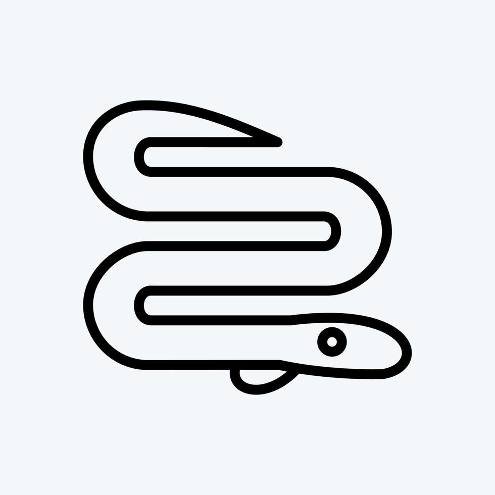 Icon Eel. suitable for Meat. line style. simple design editable. design template vector. simple illustration vector