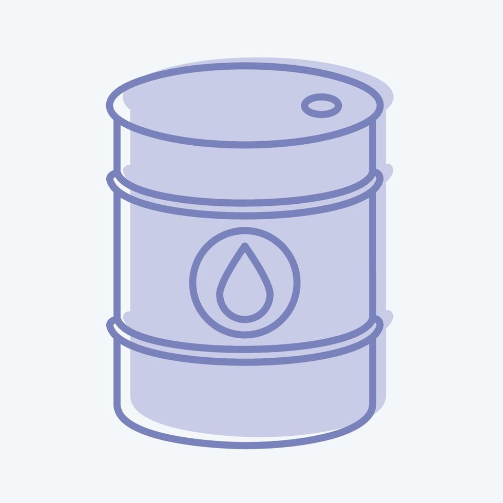 Icon Oil Barrel. suitable for education symbol. two tone style. simple design editable. design template vector. simple illustration vector