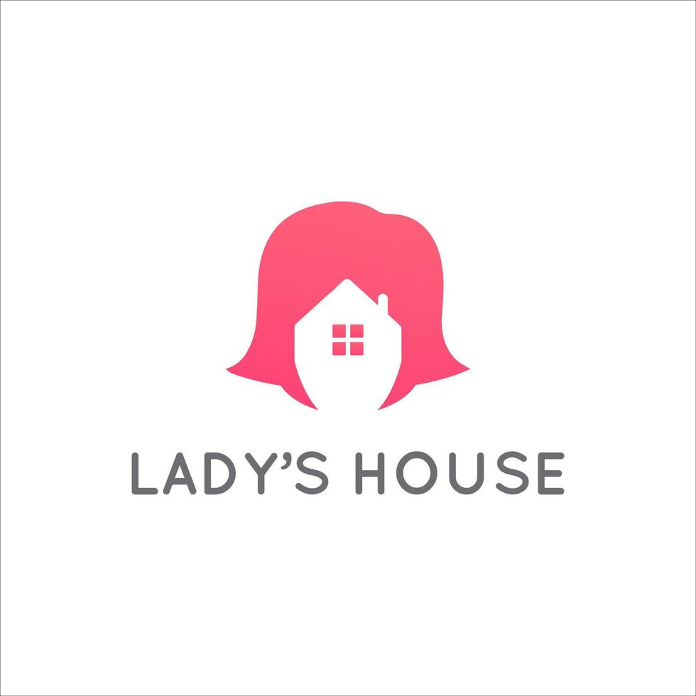 Lady house logo vector for your company or business
