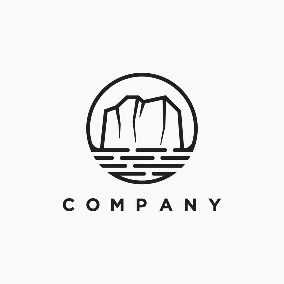 diseño de ilustración de vector de logotipo de acantilado para su empresa o negocio