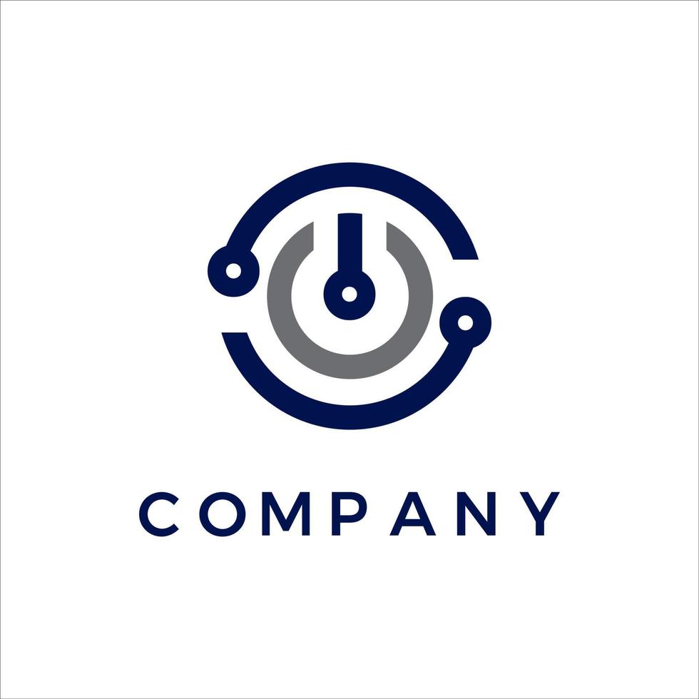 Techno Company Logo Vector