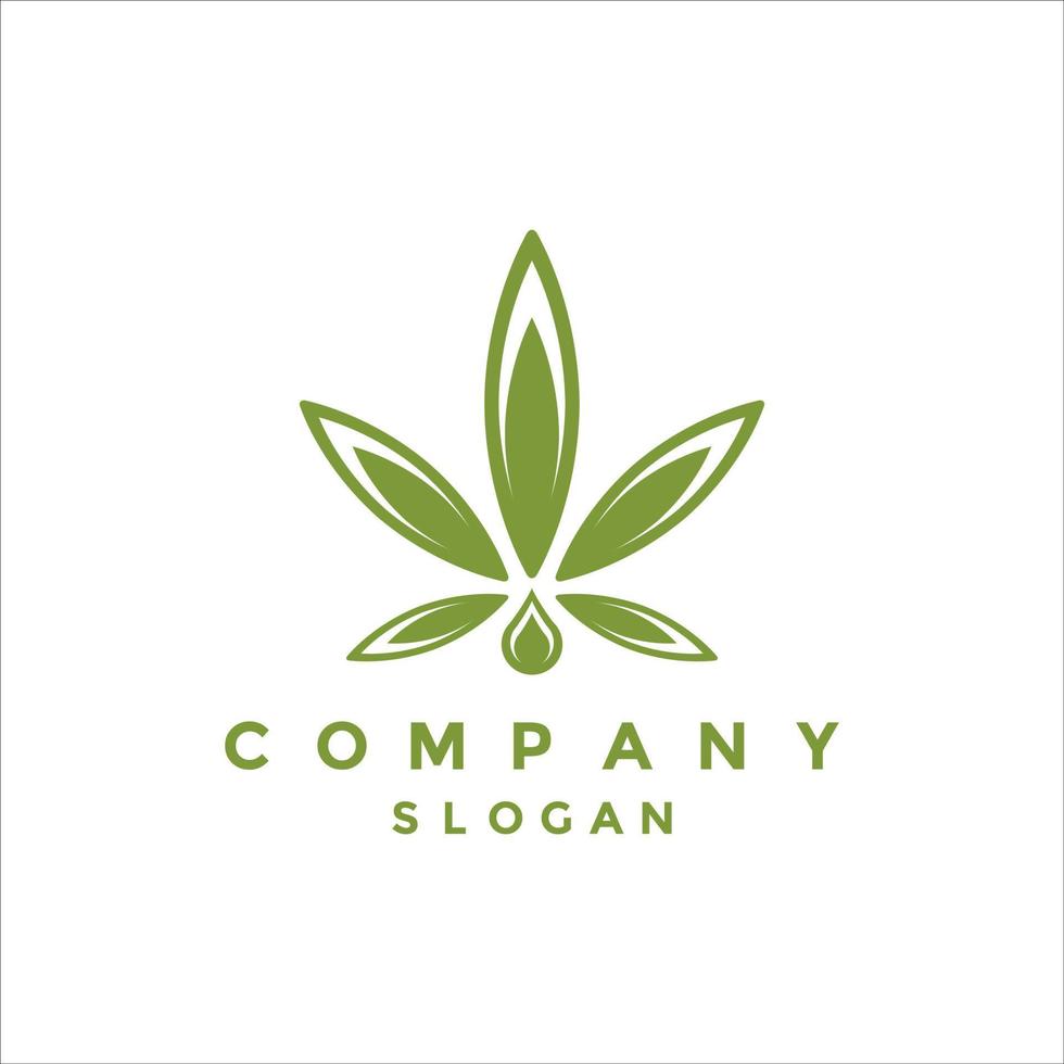vector de logotipo de extracto de cannabis