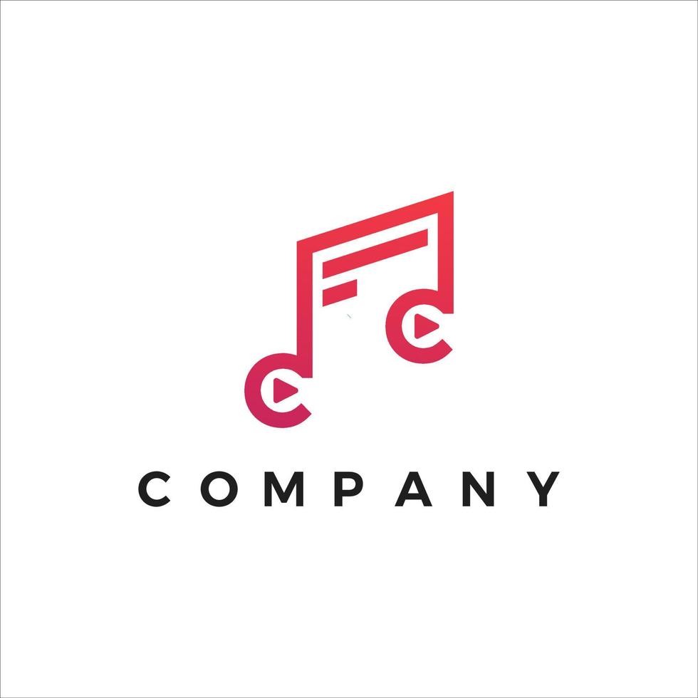 vector de logotipo de música moderna para su empresa o negocio