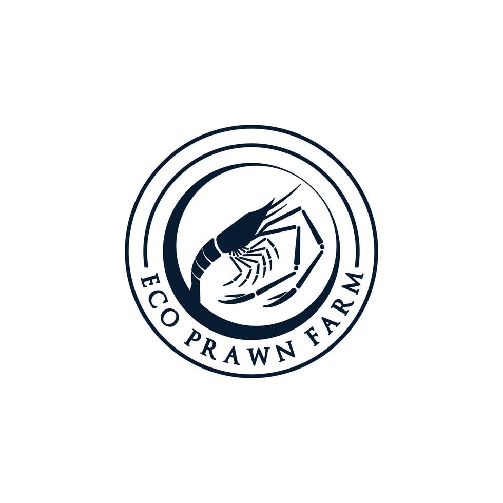 Eco Prawn Logo design for your company or business vector