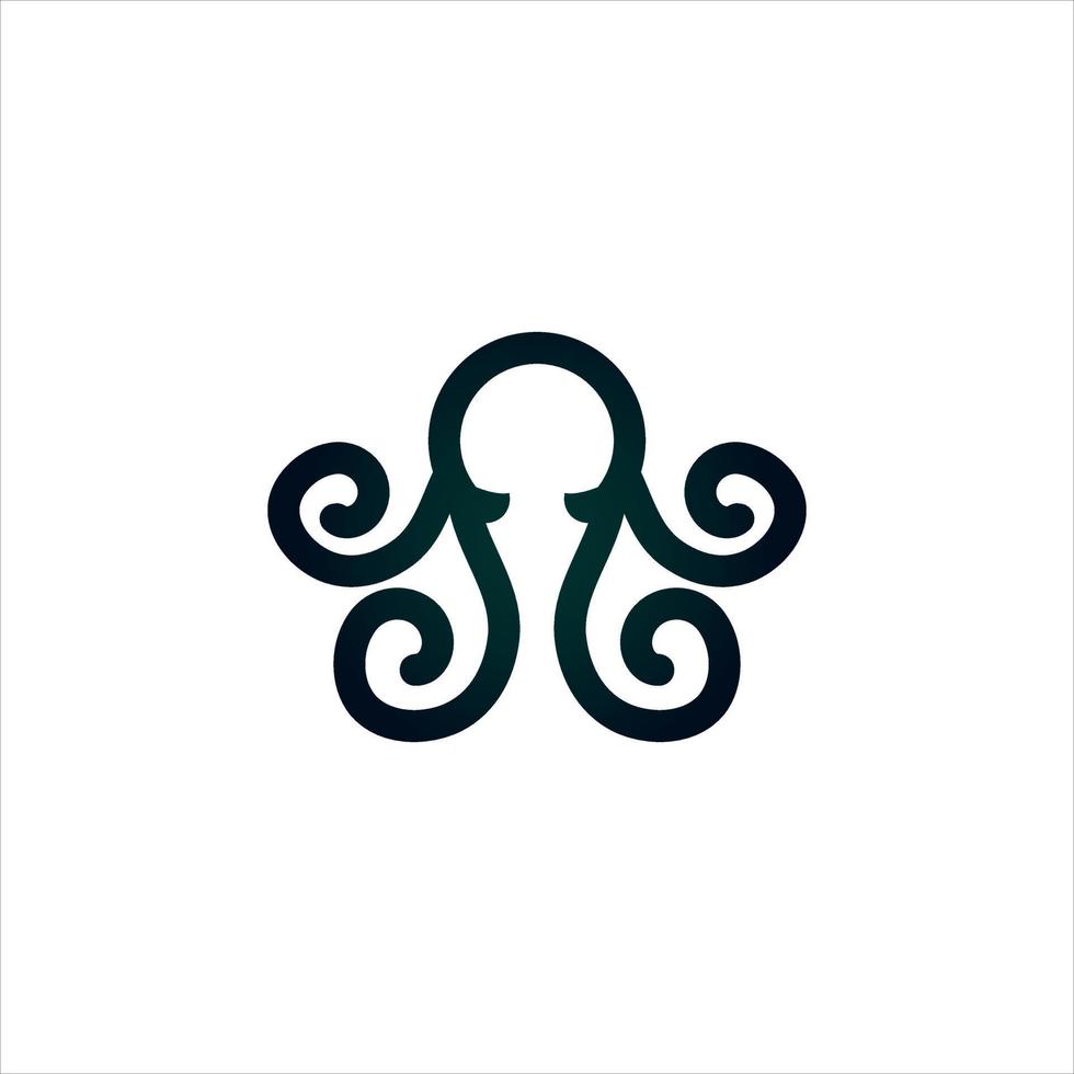 Modern and simple octopus logo design for your company or business vector