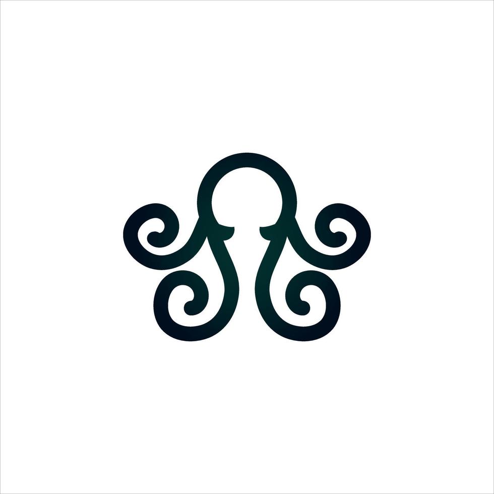 Modern and simple octopus logo design for your company or business vector