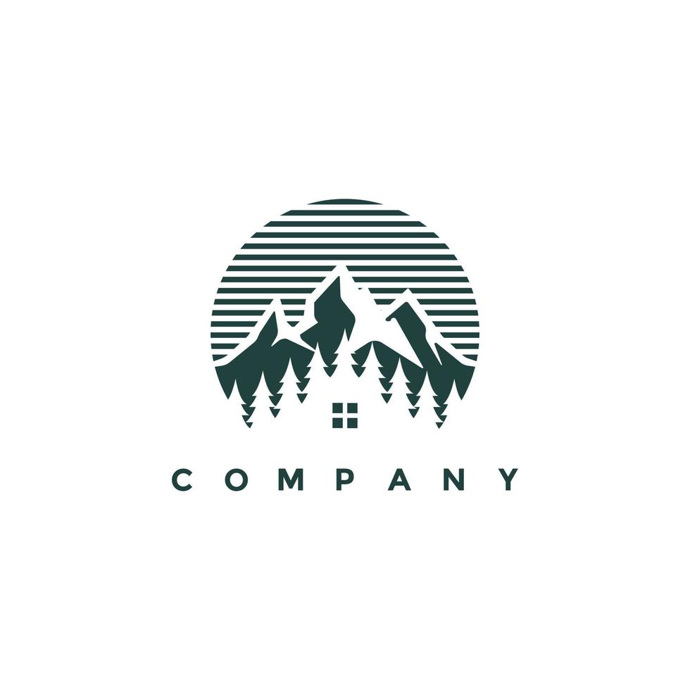 Mountain home logo illustration design for your company or businesss vector