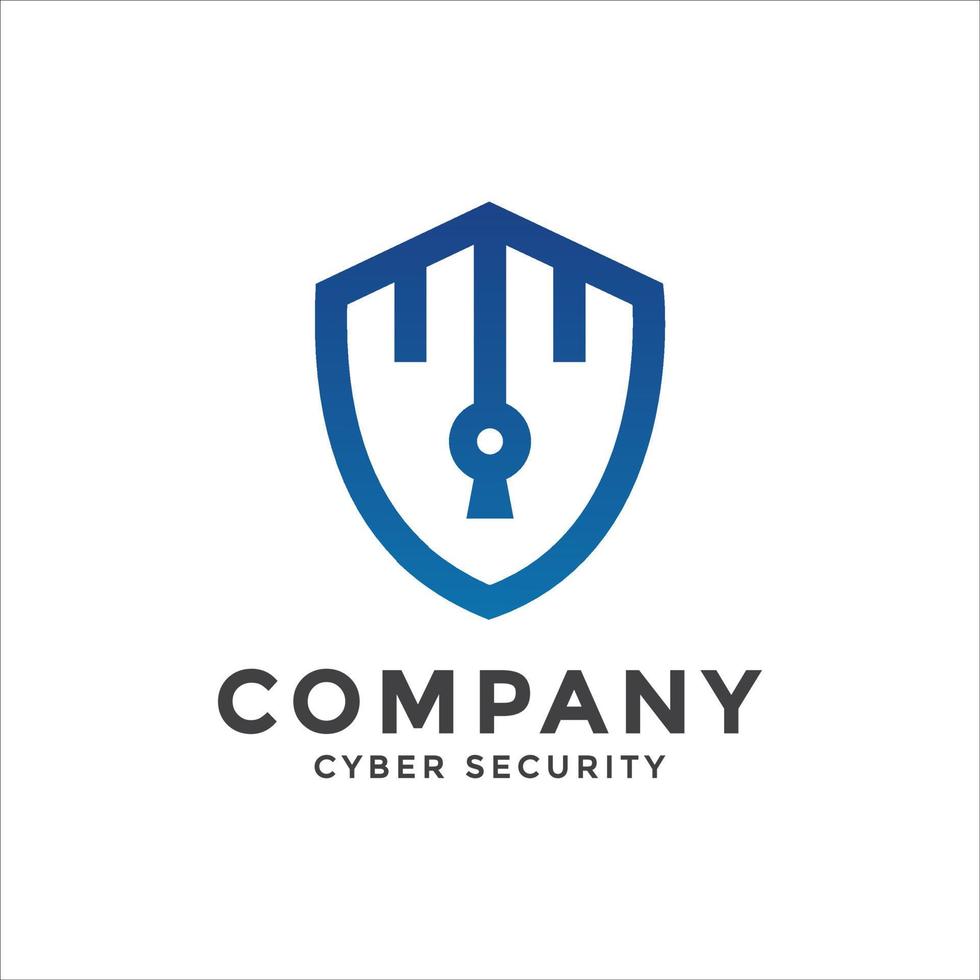 vector de logotipo de seguridad cibernética