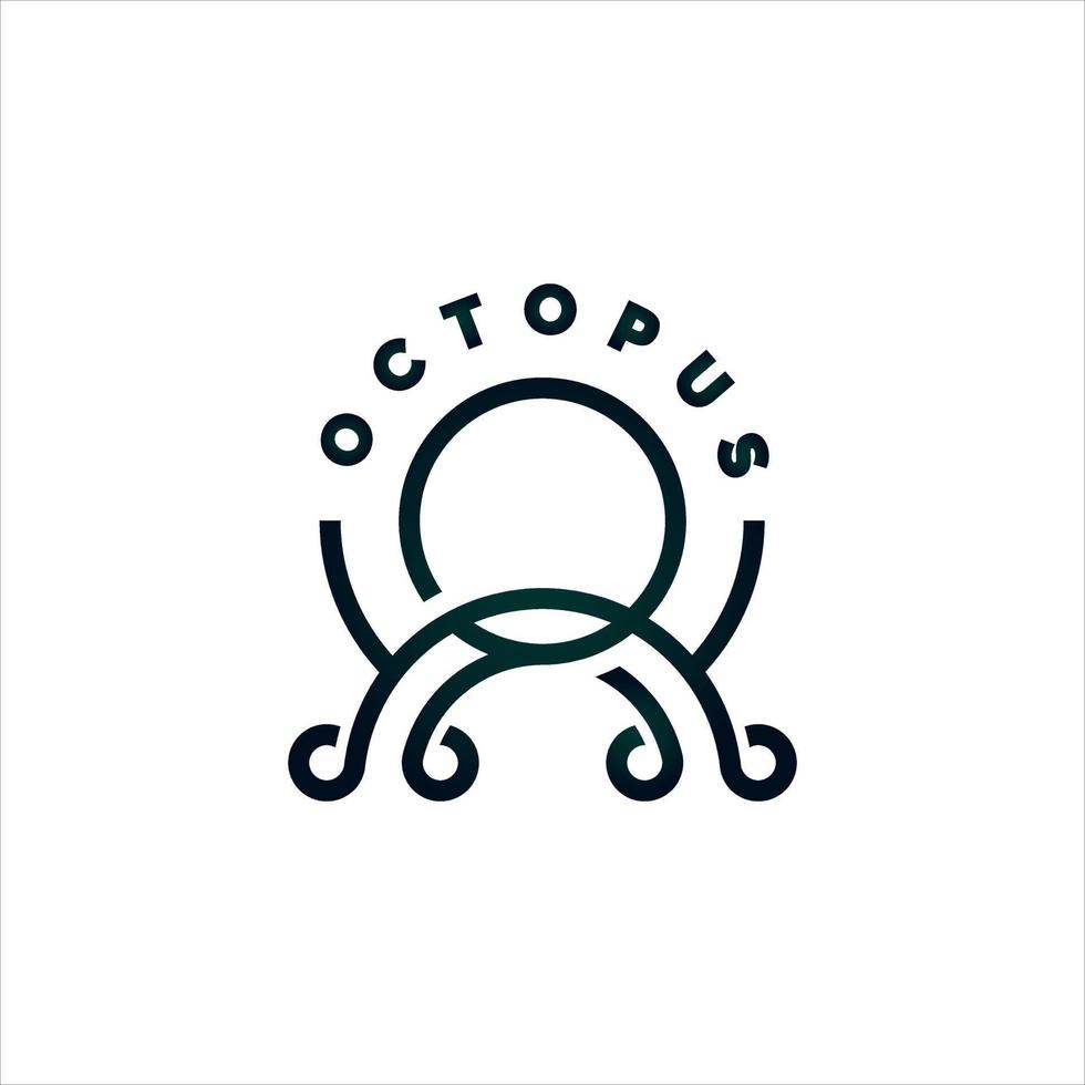 Modern and simple octopus logo design for your company or business vector