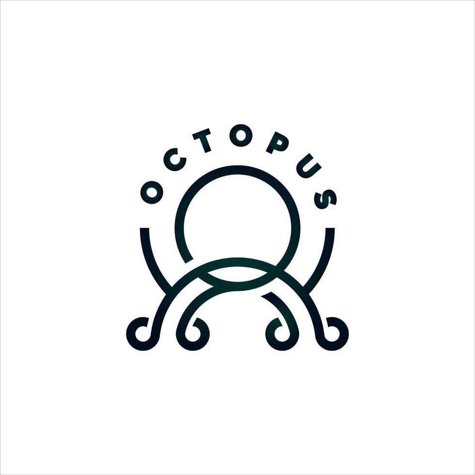 diseño de logotipo de pulpo moderno y simple para su empresa o negocio vector