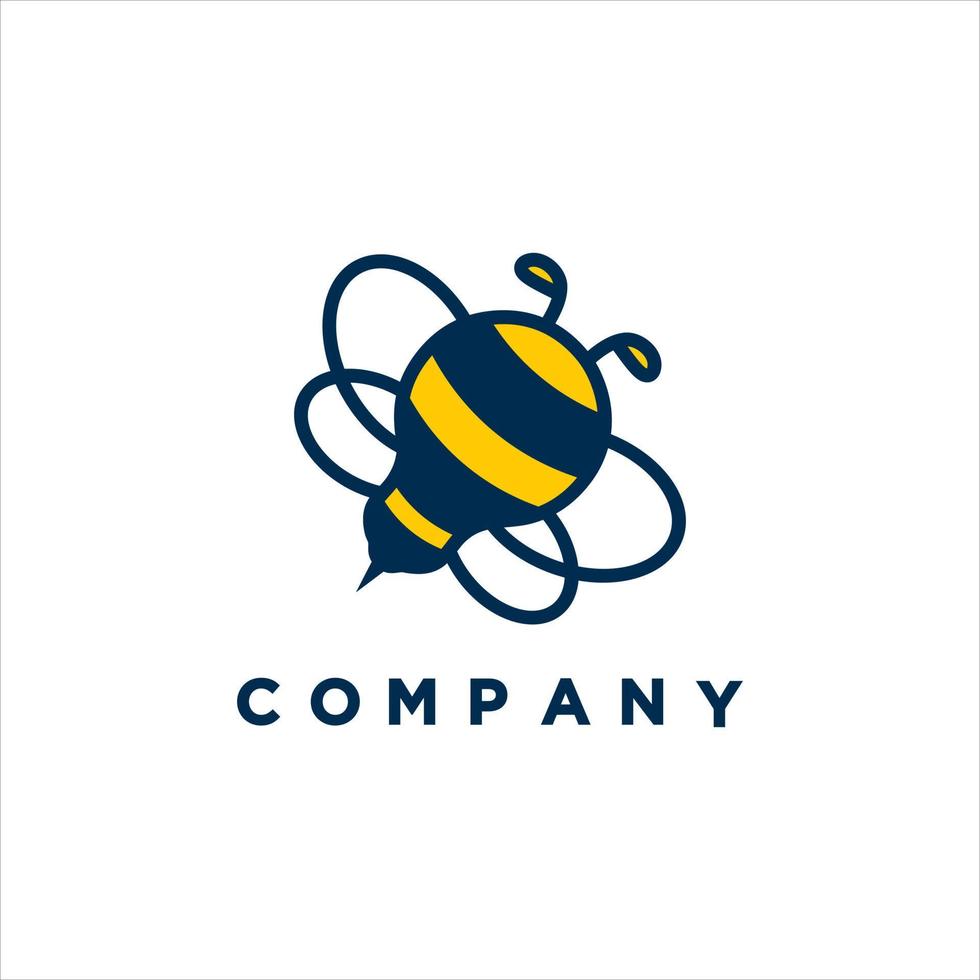 vector de logotipo de bombilla de abeja moderna para su empresa o negocio