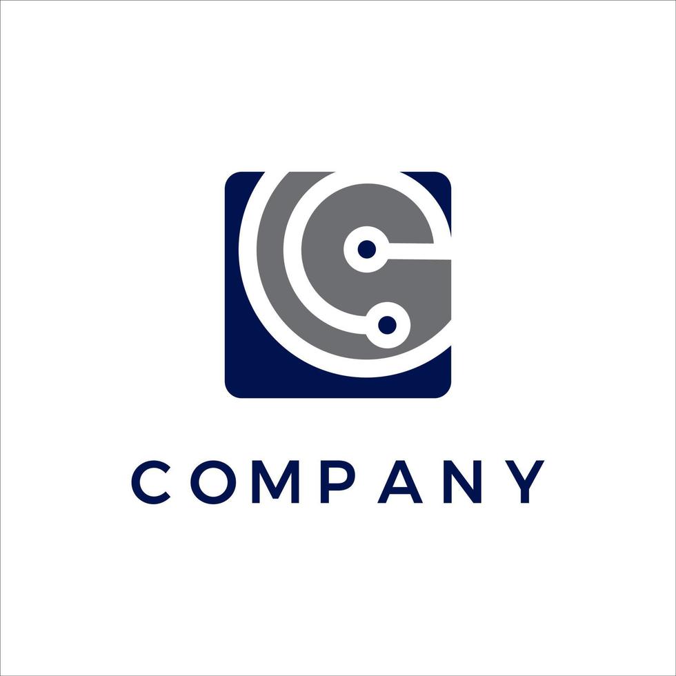 Techno Company Logo Vector