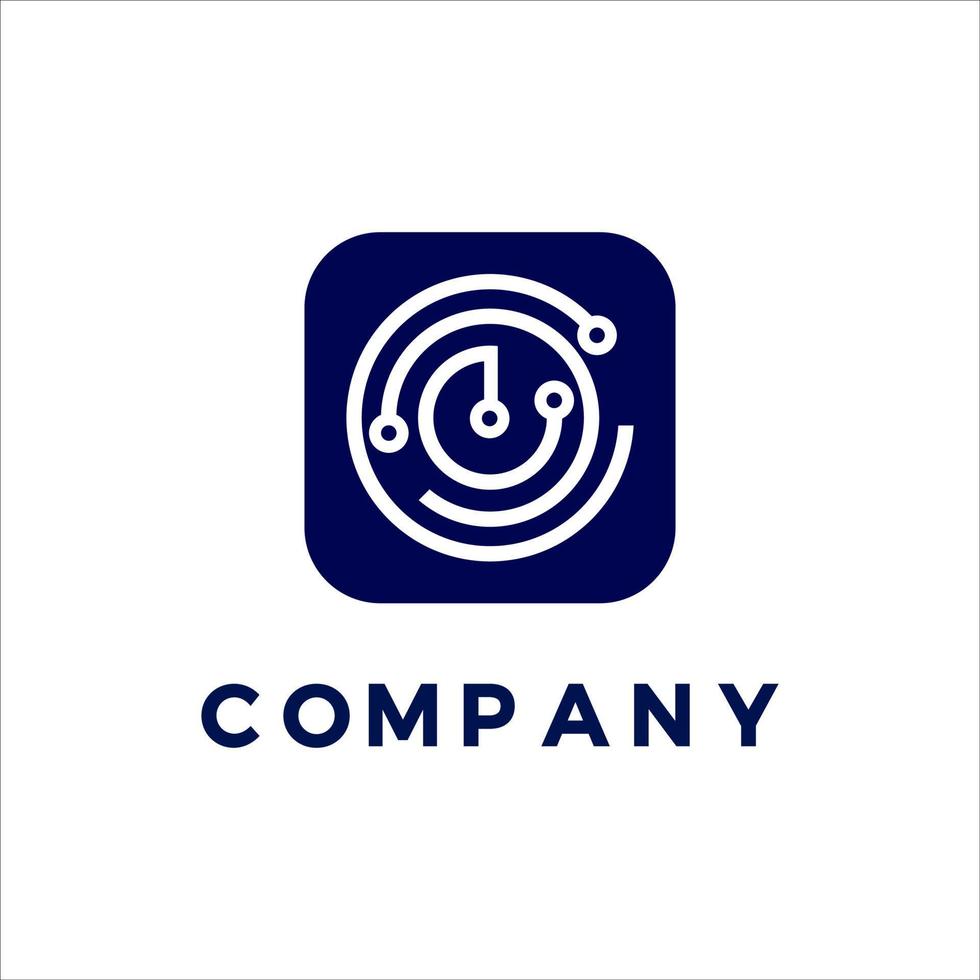 Techno Company Logo Vector