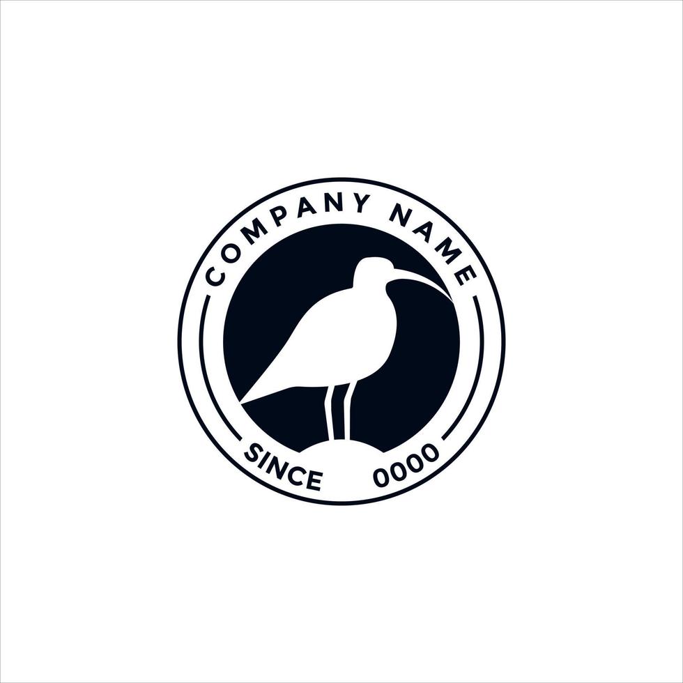 Vintage Little bird logo design illustration vector