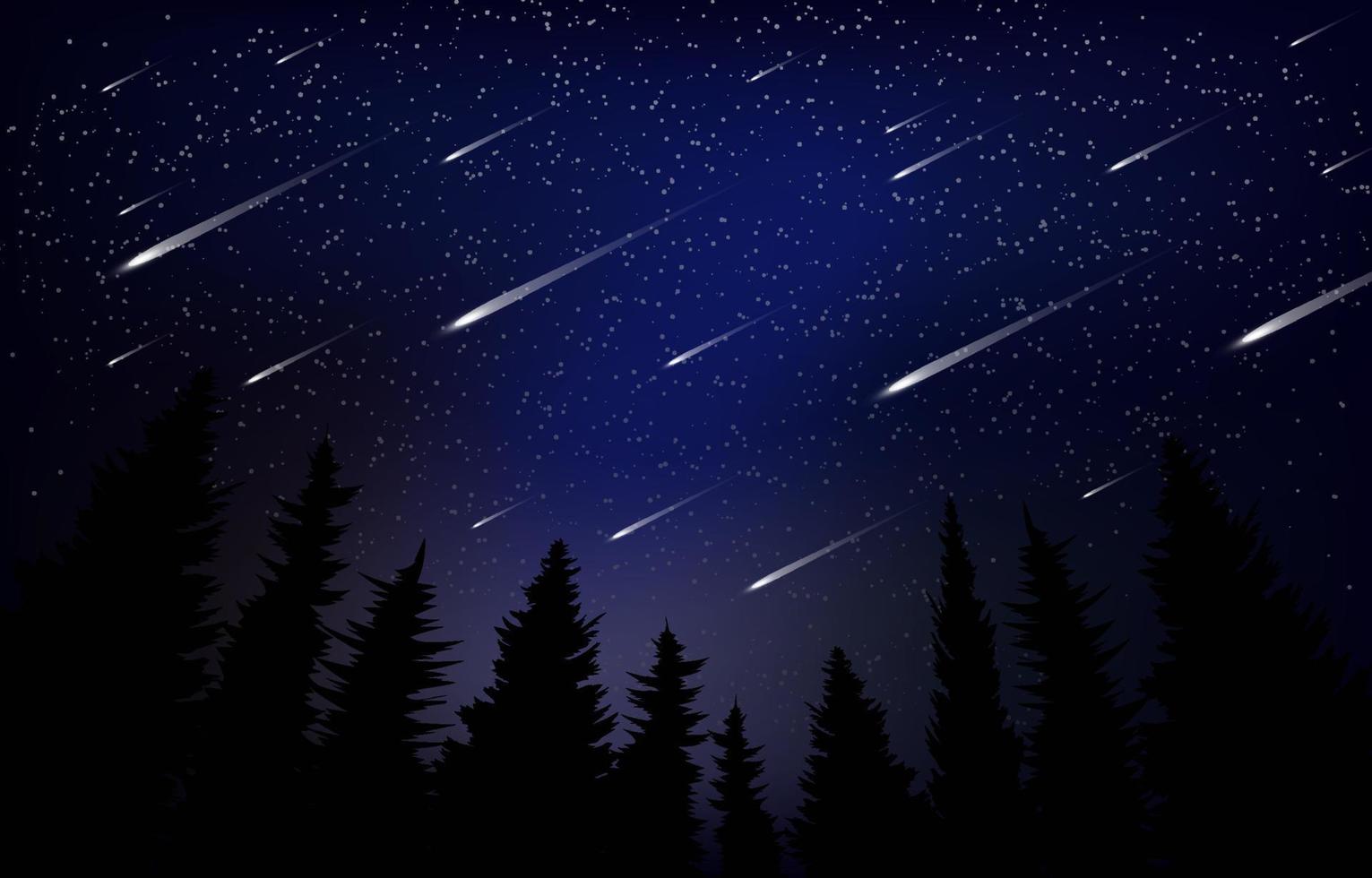 Meteor Shower Background Concept vector