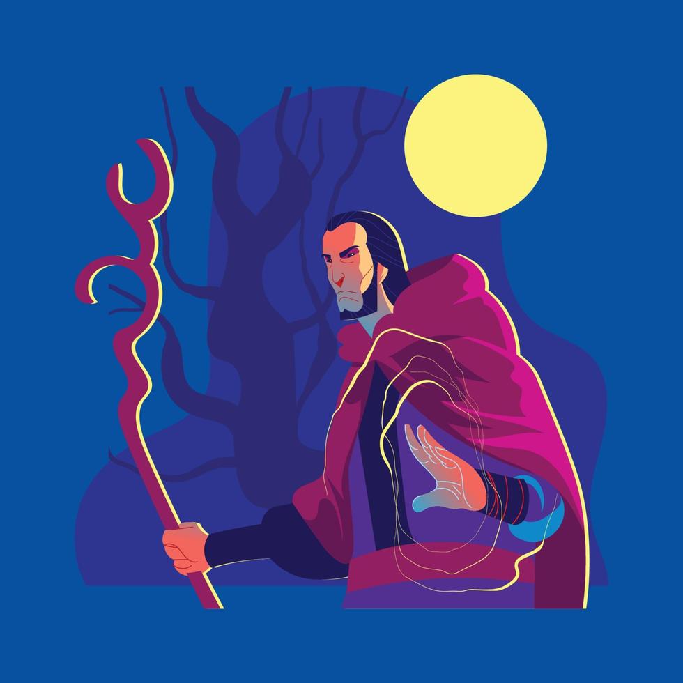 Dark Power Wizard vector