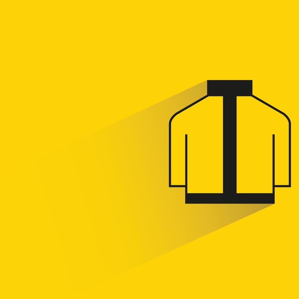 shirt and jacket on yellow background illustration vector