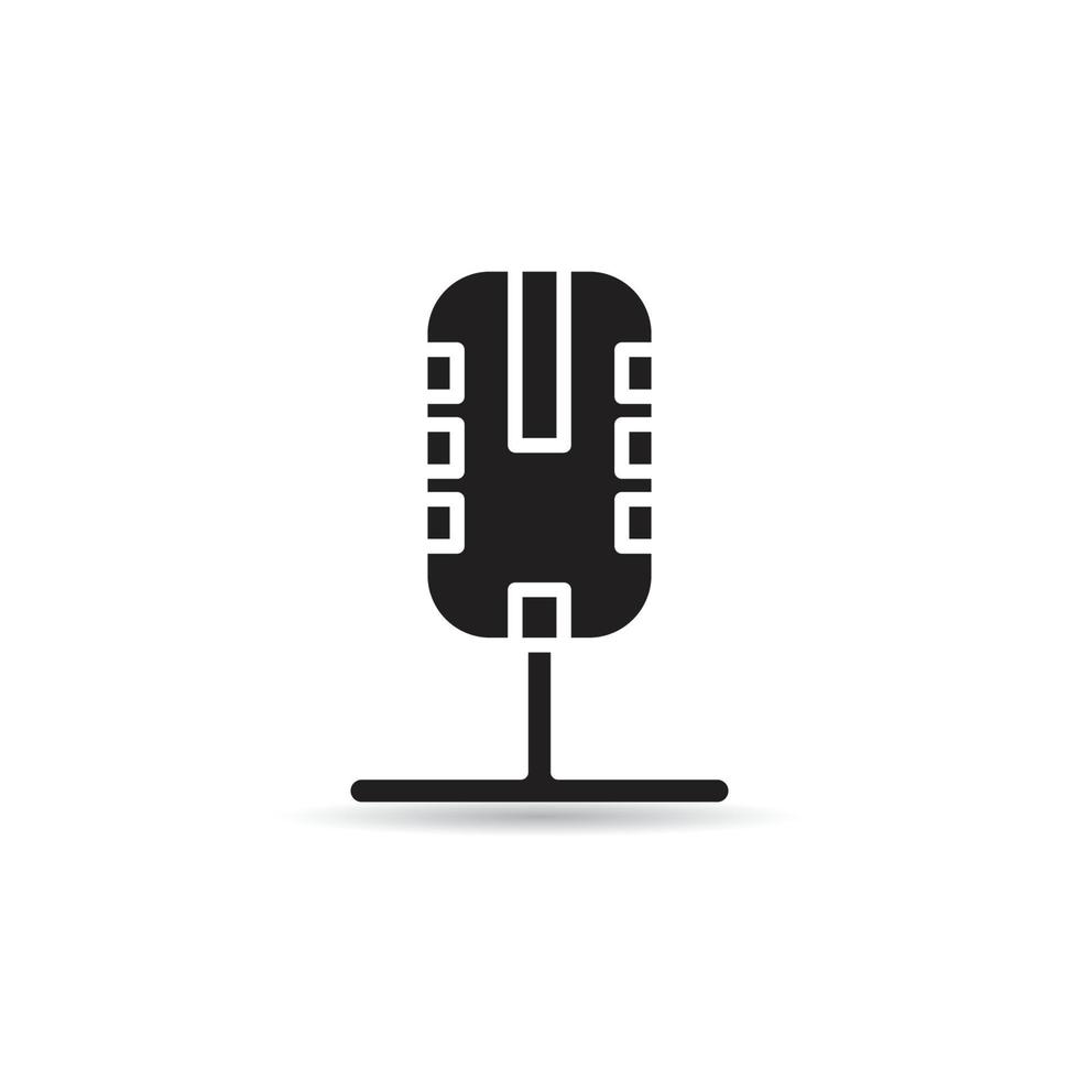 microphone icon on white background vector
