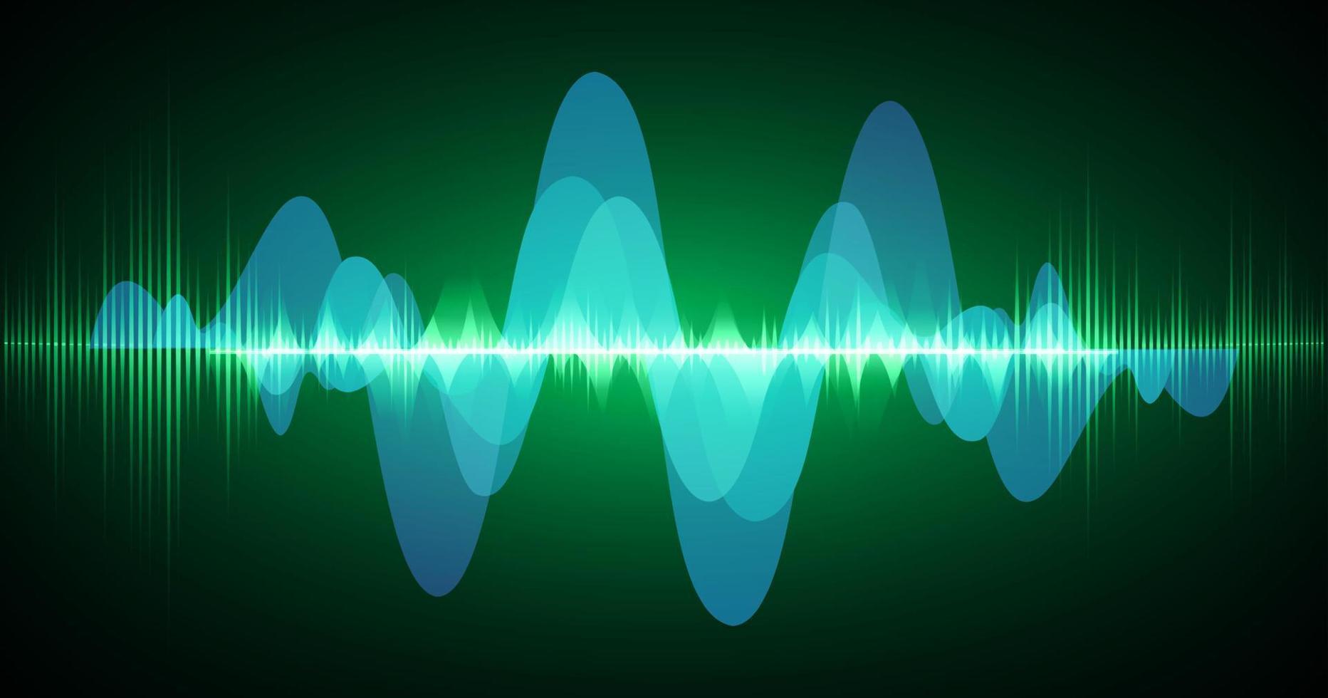 Sound waves oscillating dark light vector