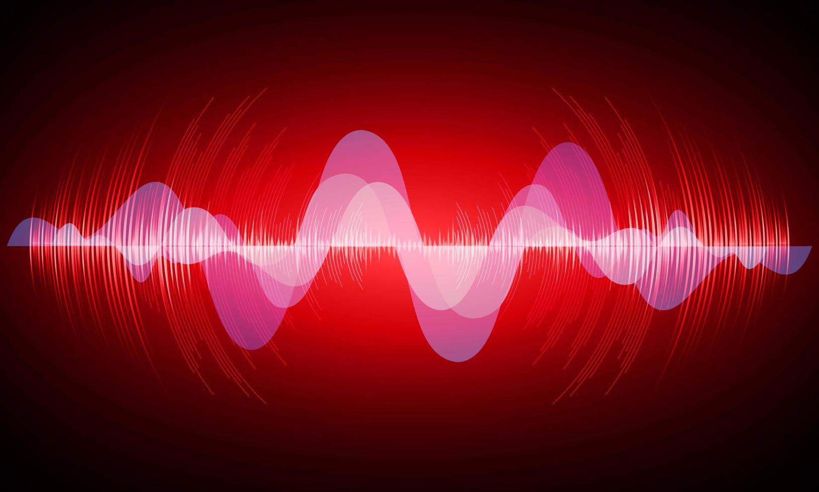 Sound waves oscillating dark light vector