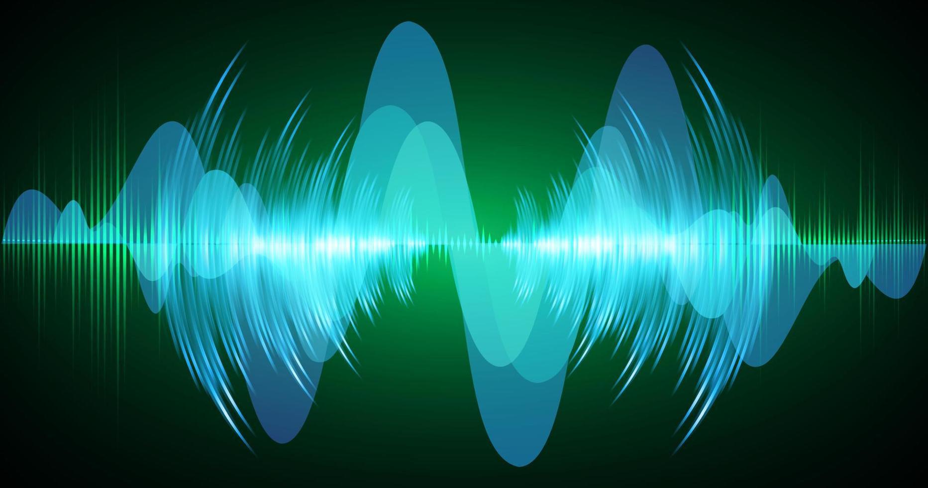 Sound waves oscillating dark light vector