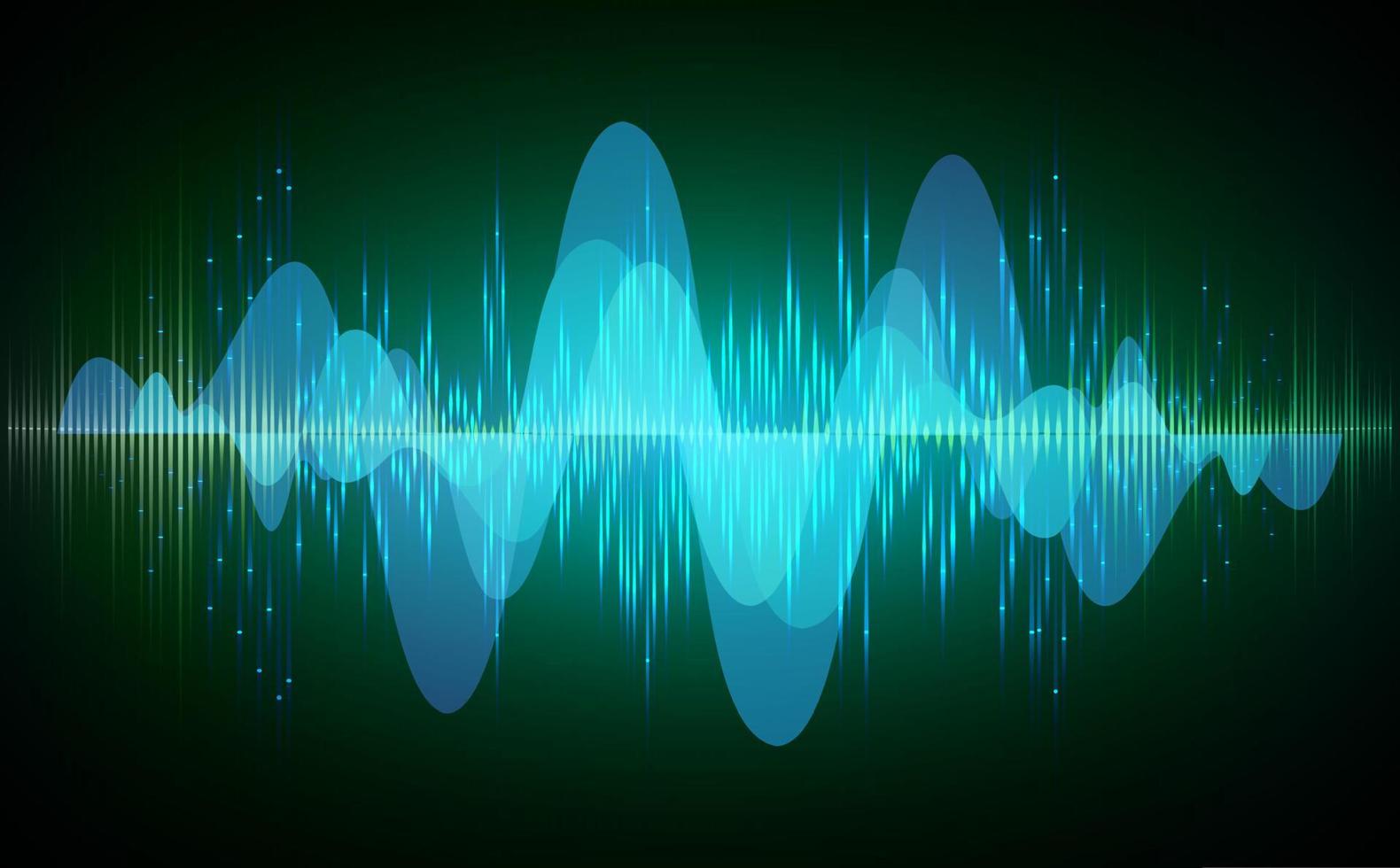 Sound waves oscillating dark light vector