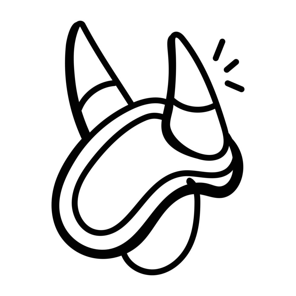 Horse saddle linear editable icon design vector