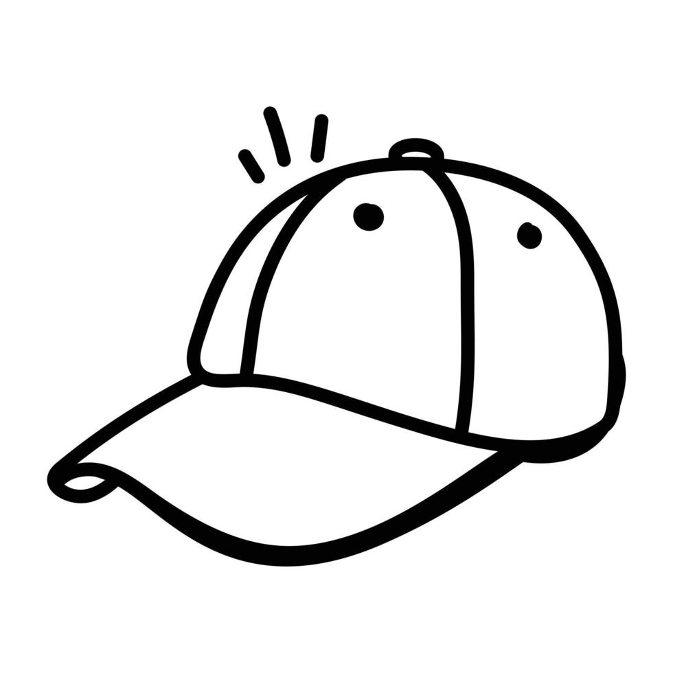 A sports cap doodle round icon 7711205 Vector Art at Vecteezy