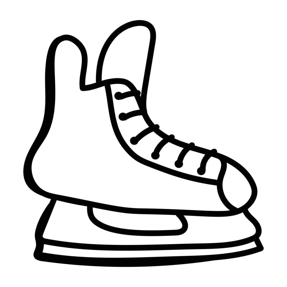 An icon of ice skates doodle design vector