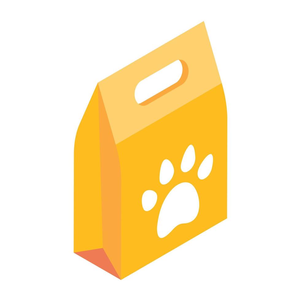 Check this isometric icon of pet food vector