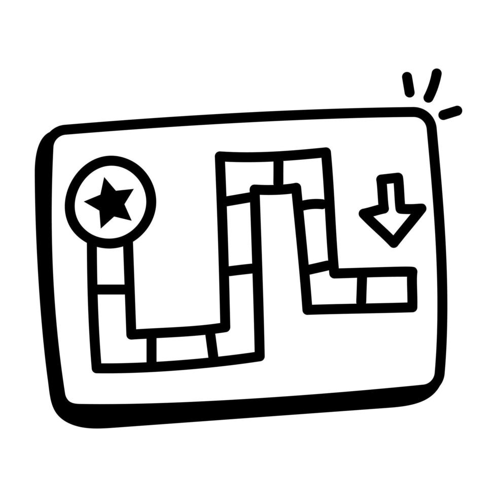 Modern doodle icon of a board game vector