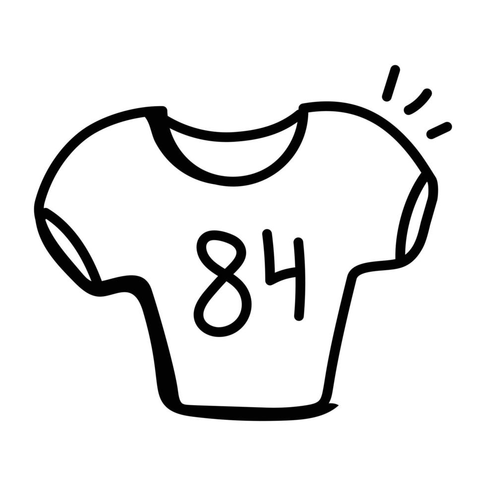 A player sports vest in doodle design vector