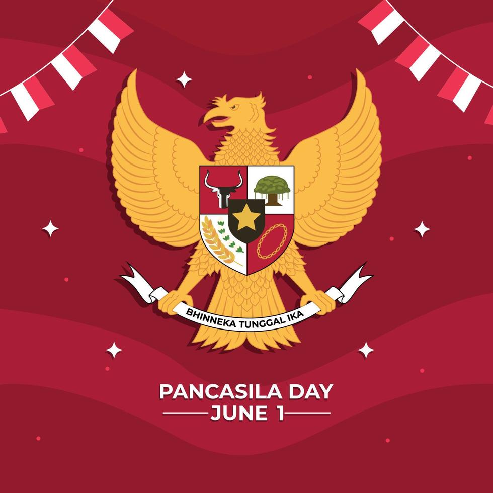 Hari Lahir Pancasila vector