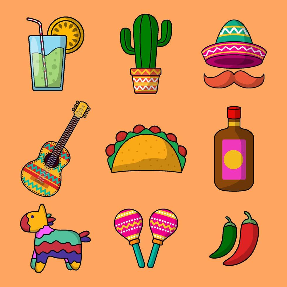 icono de la festividad del cinco de mayo vector