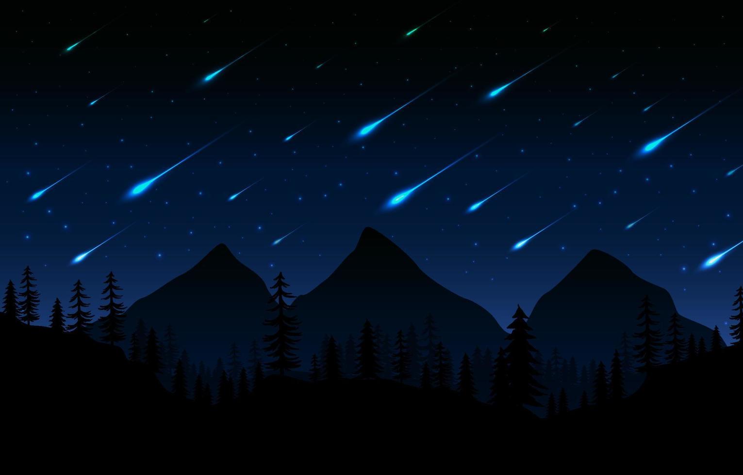 fondo de lluvia de meteoritos vector