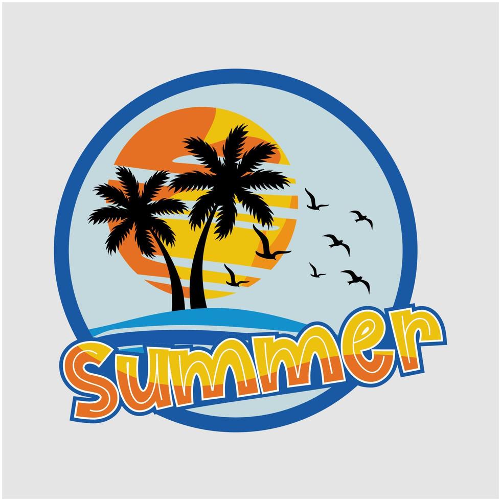 Summer holiday in the beach vector