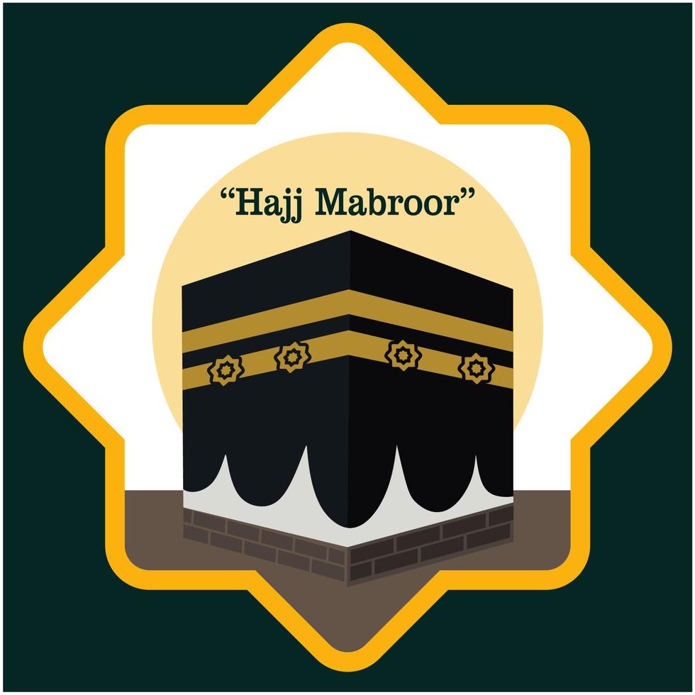 Haji mabroor islamic vector