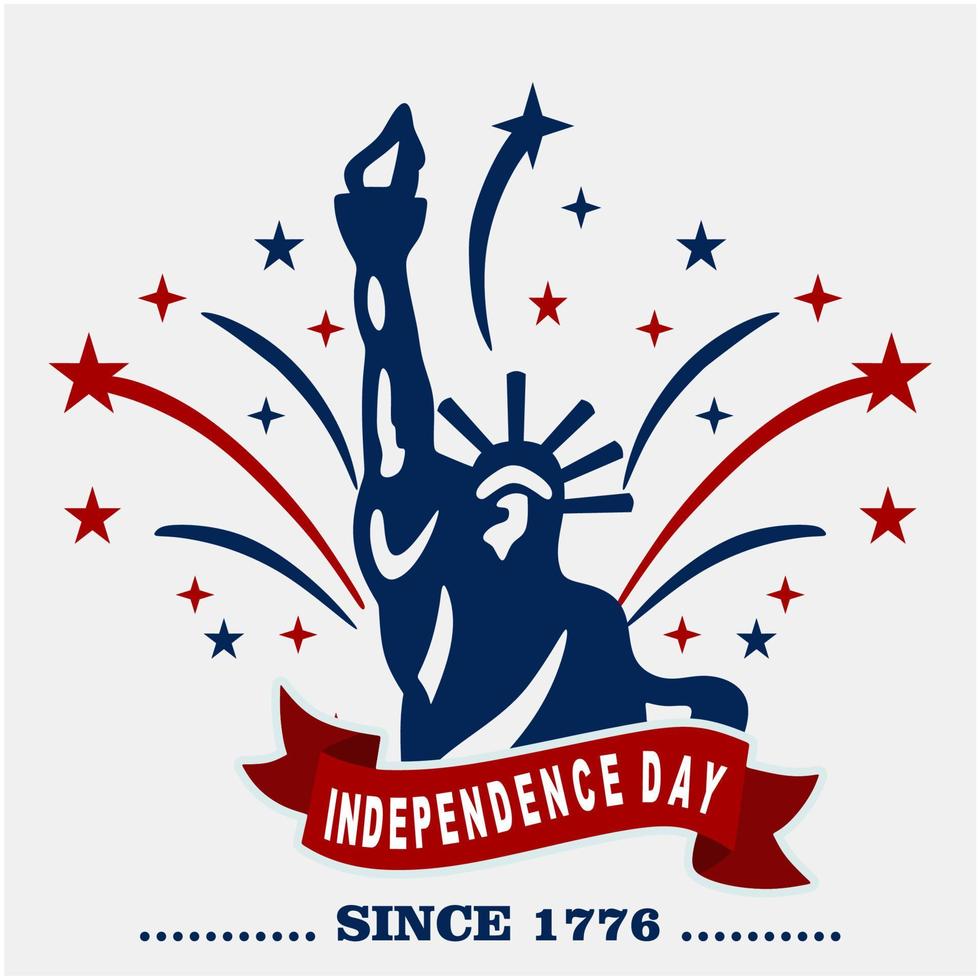 4th july independence american vector