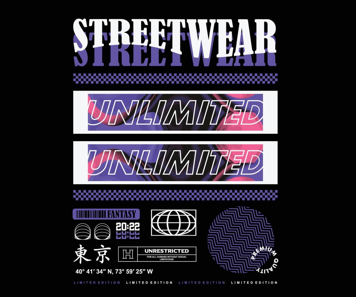 Aesthetic Graphic Design for T shirt Street Wear and Urban Style vector