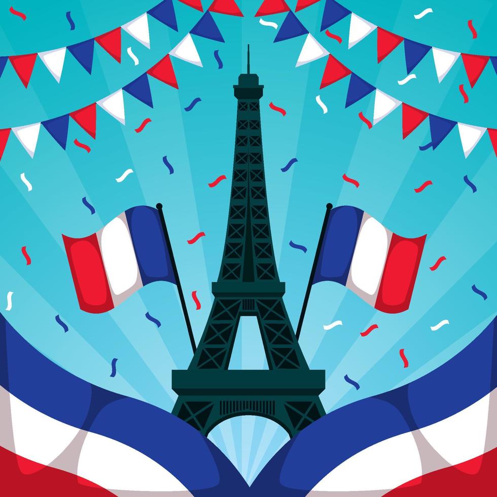 Bastille Day Festivity Background vector