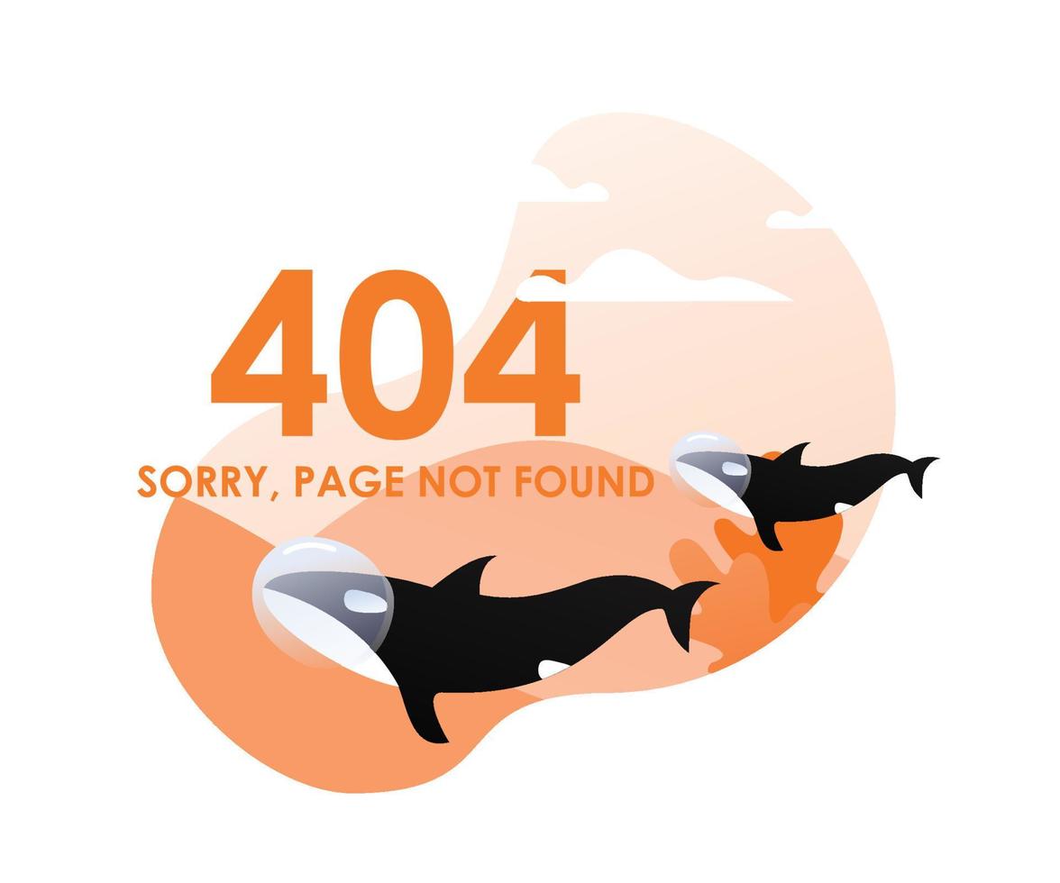 Illustration of 404 Page not Found vector
