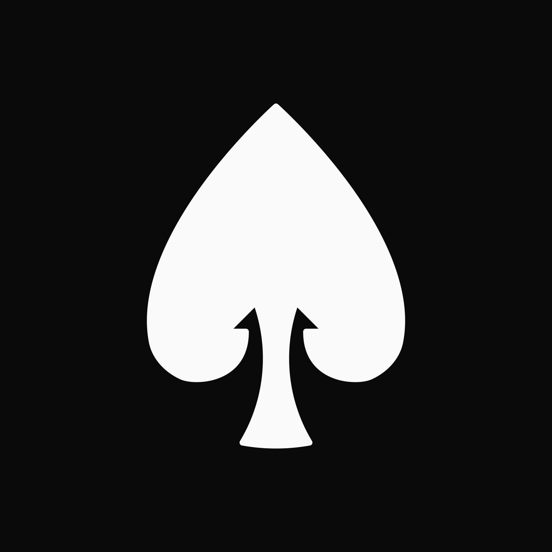 Spade Logo Concept. Abstract, Minimalist, Monogram and Simple Logotype