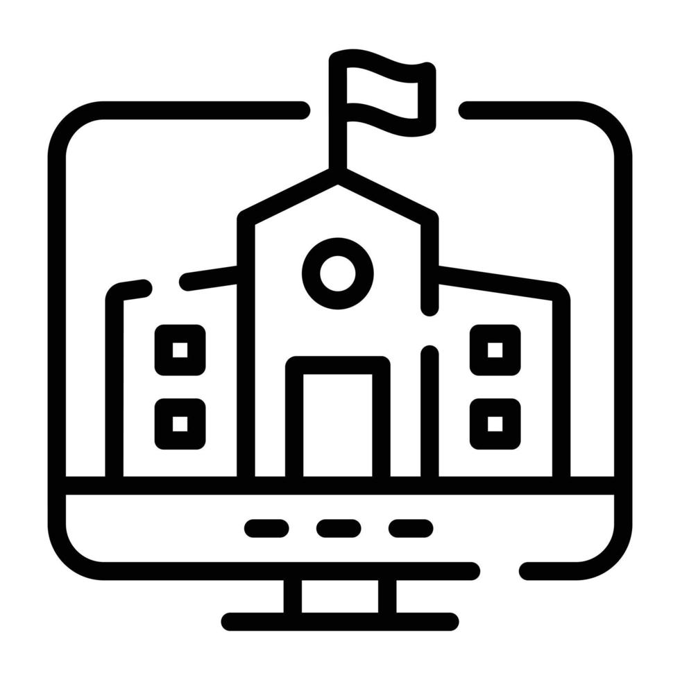 An icon of education app doodle design vector