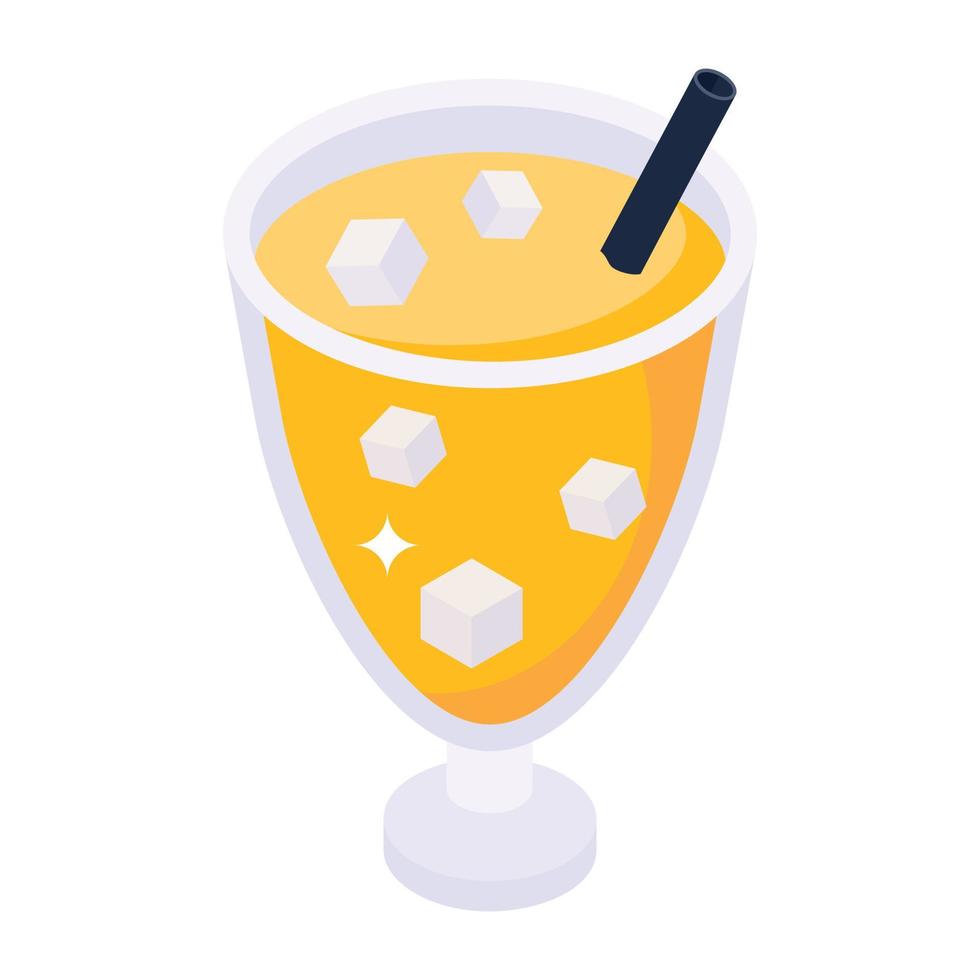 Modern isometric icon of a drink vector