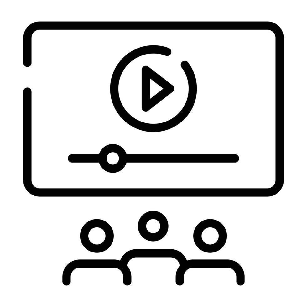 Icon of online teacher doodle design vector