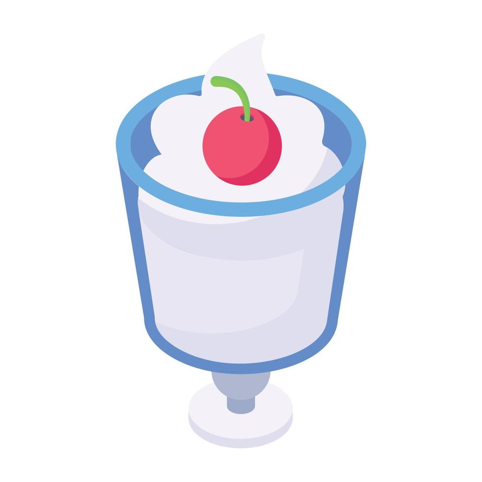 An icon of smoothie isometric vector download