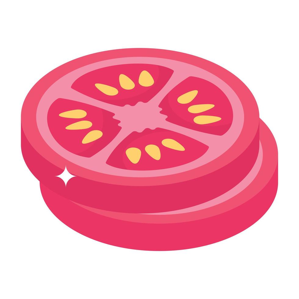 Isometric icon of tomatoes vector